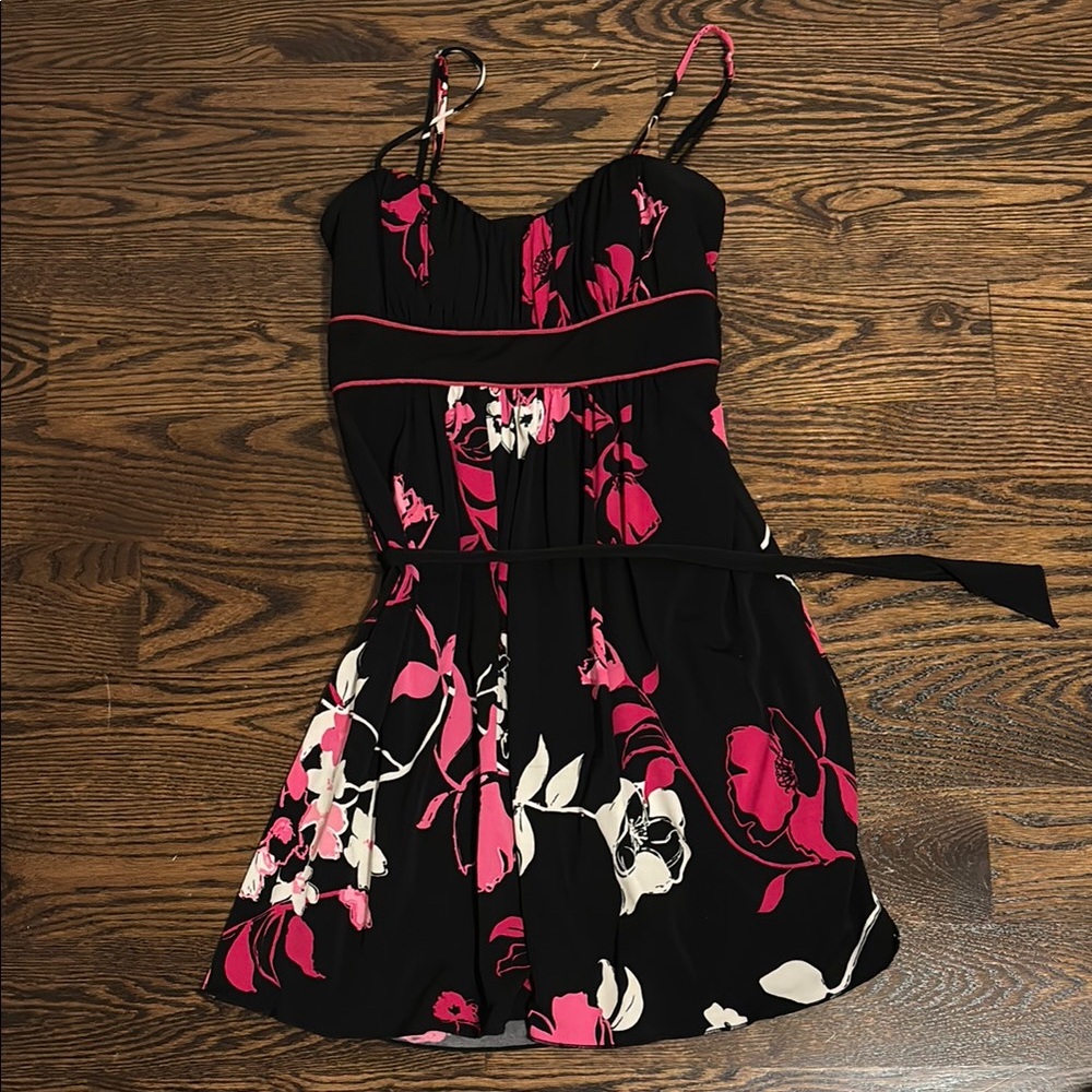 Speechless Black and Pink Floral Dress